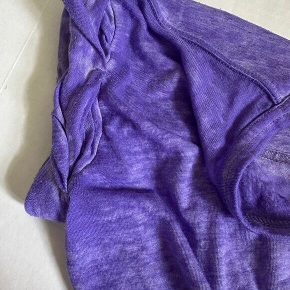 Free People Beach Oversized Purple Keep Me Burnout Tee - Picture 7 of 10